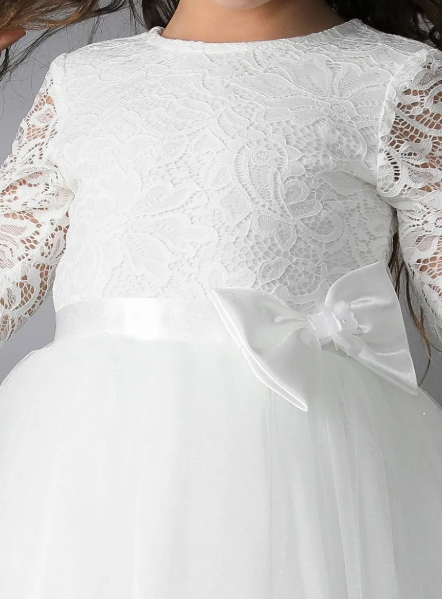 Robe cérémonie fille Lika blanche