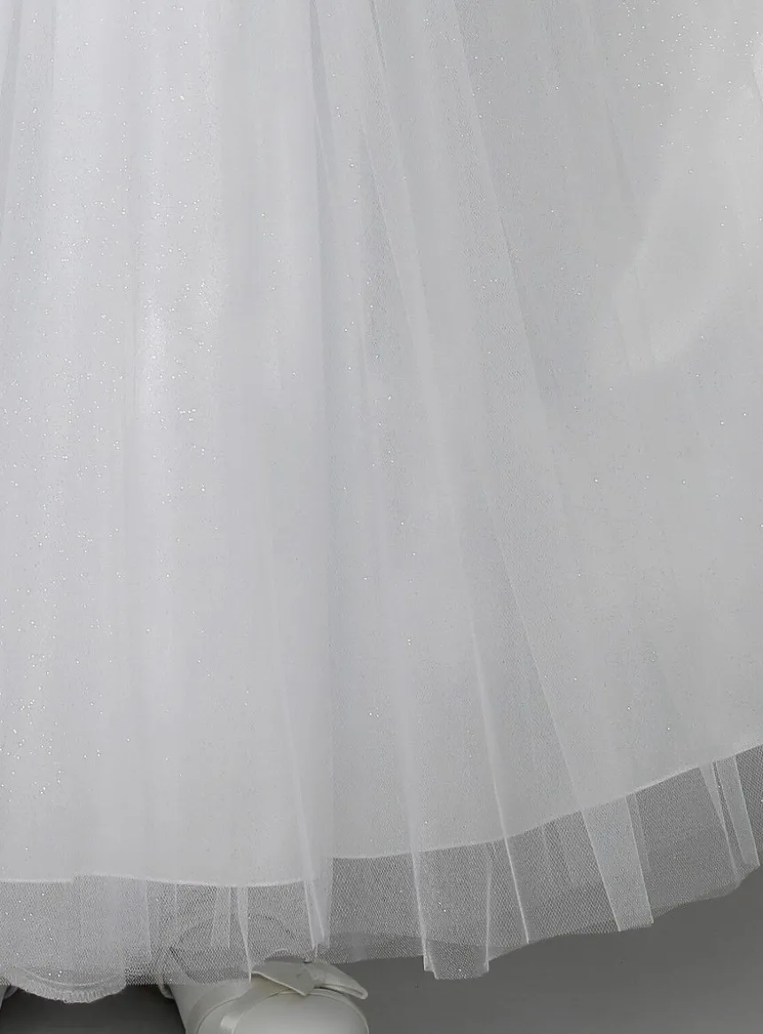 Robe cérémonie fille longue princesse Avelina blanche - gamme luxe