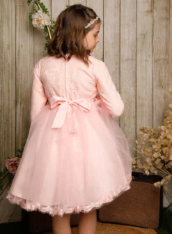Robe cérémonie fille Maëlys manches longues