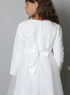 Robe cérémonie fille Maëlys manches longues
