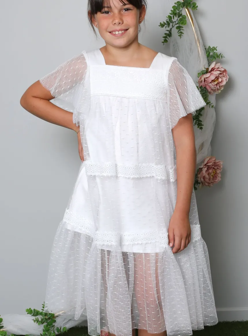Robe cérémonie fille Sirine dentelle bohème