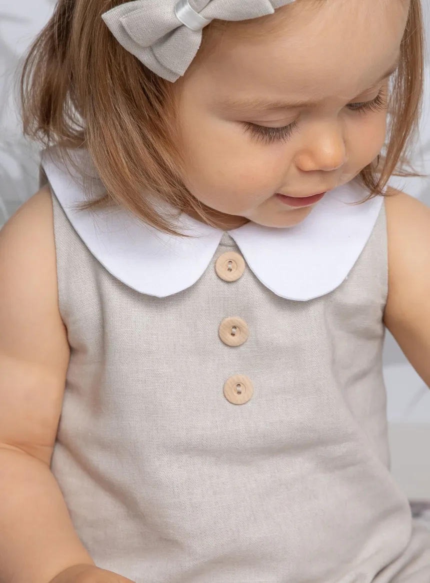 Robe cérémonie lin beige Isabelle