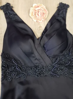 Robe cérémonie longue satin pour femme
