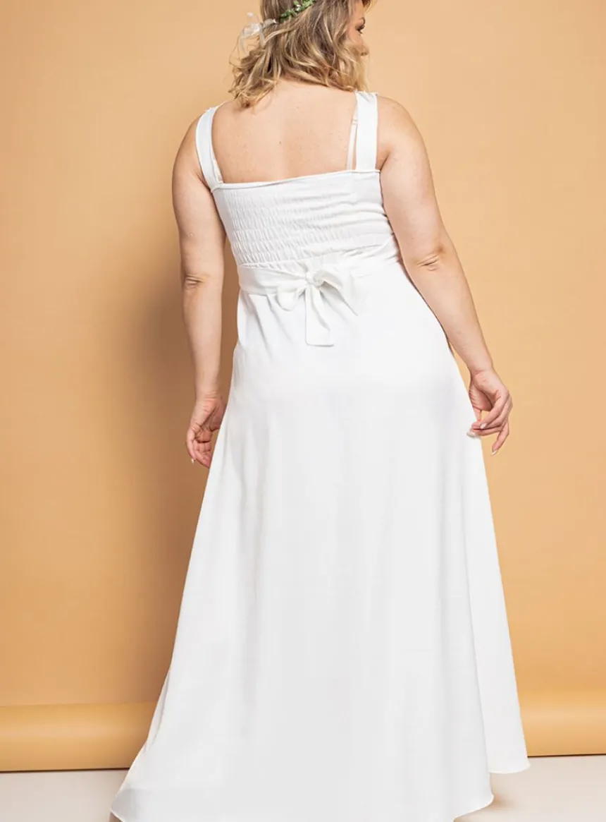 Robe cérémonie longue satin pour femme