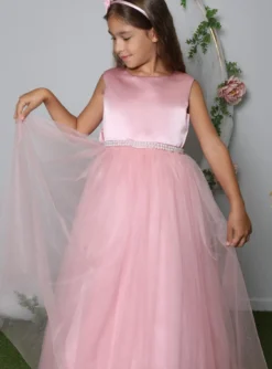 Robe cérémonie longue style princesse pour fille