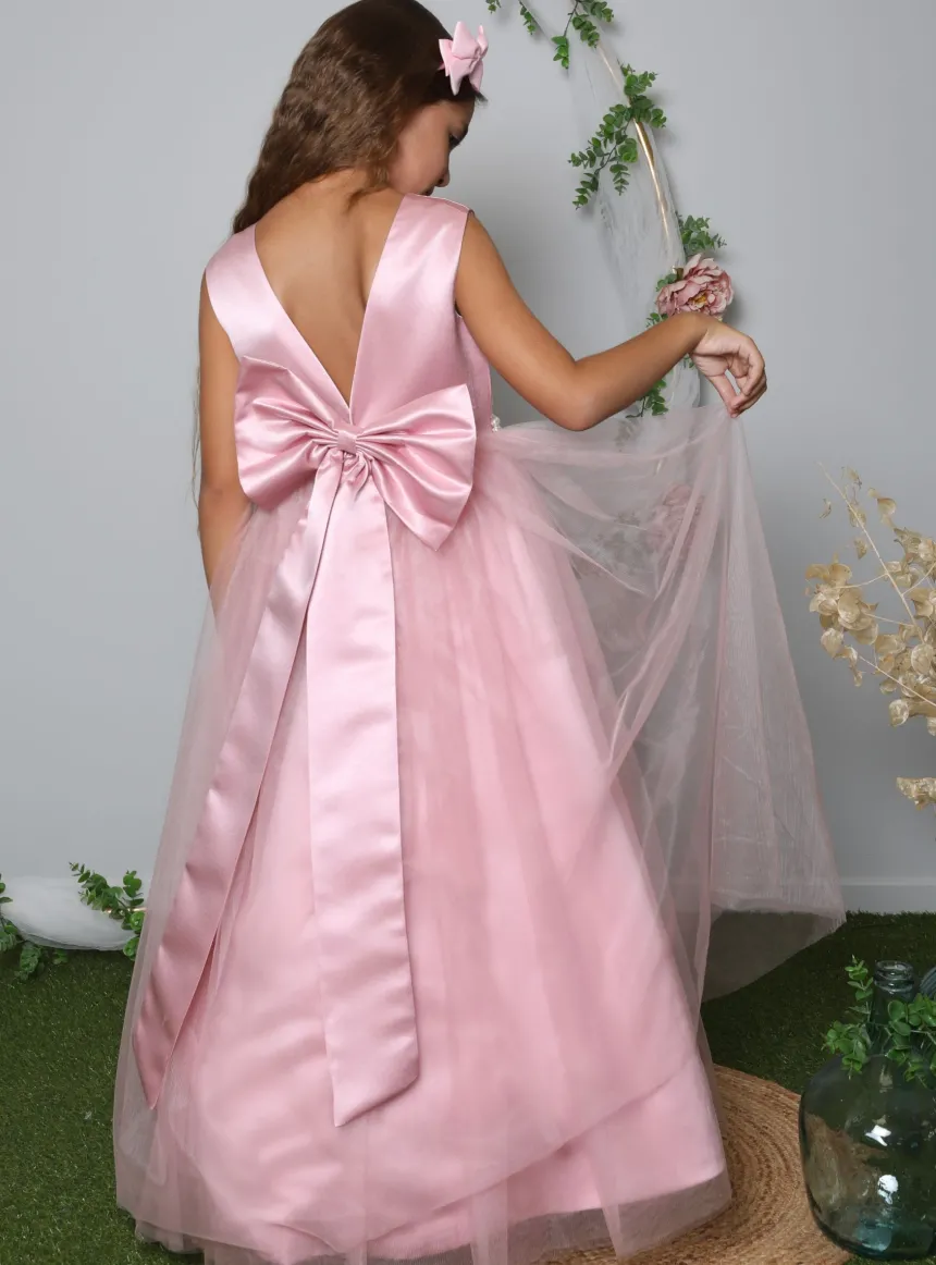 Robe cérémonie longue style princesse pour fille