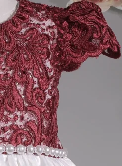 Robe cérémonie petite fille dentelle couleur + bandeau