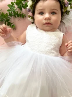 Robe cérémonie petit fille Mina dentelle - Gamme Luxe