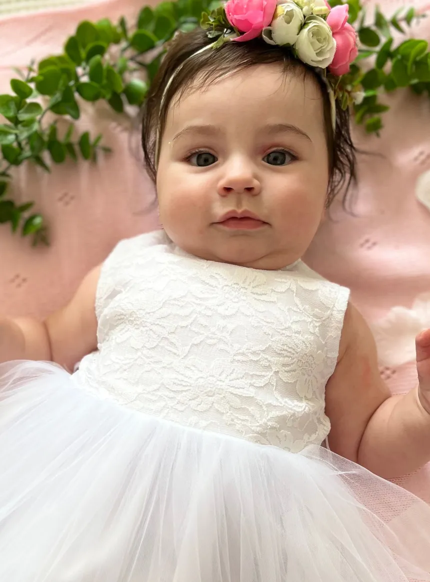 Robe cérémonie petit fille Mina dentelle - Gamme Luxe