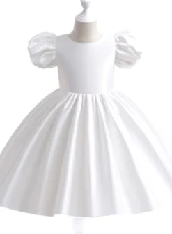 Robe cérémonie pour petite fille satin