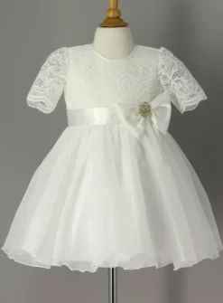 Robe de baptême bébé petite fille Adria - gamme luxe