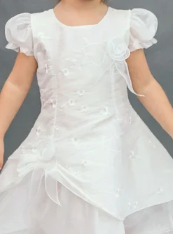 Robe de baptême blanche et brodée Morgane Blanc 3 mois