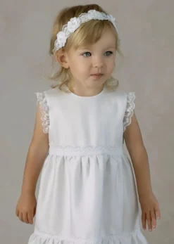 Robe de baptême courte blanche Léa