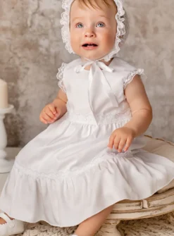 Robe de baptême courte blanche Léa