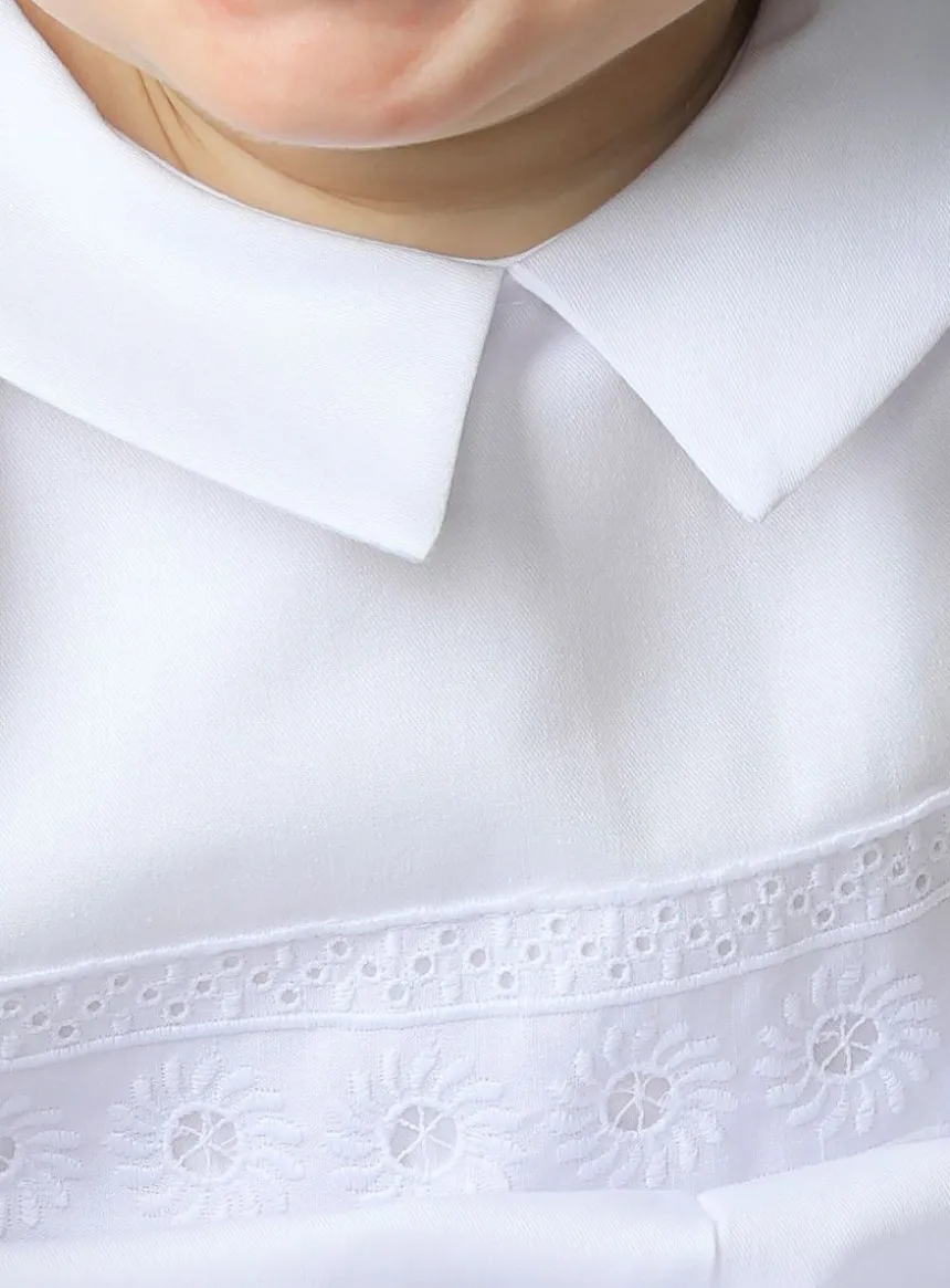 Robe de baptême longue barboteuse + jupe