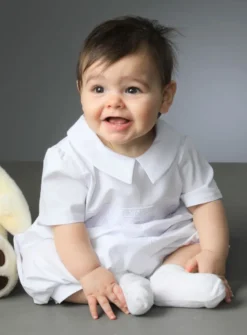 Robe de baptême longue barboteuse + jupe