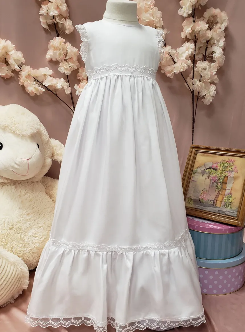Robe de baptême longue traditionnelle Léa