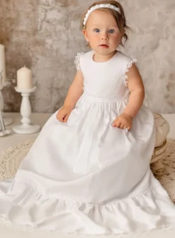Robe de baptême longue traditionnelle Léa