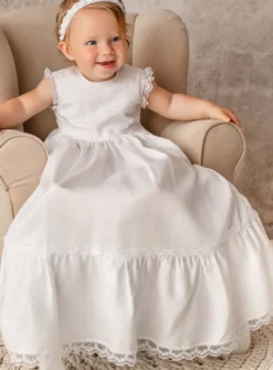 Robe de baptême longue traditionnelle Léa