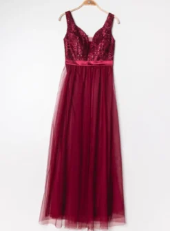 Robe de cocktail longue femme