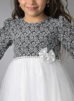 Robe de Cérémonie bébé fille Léonie manches longues