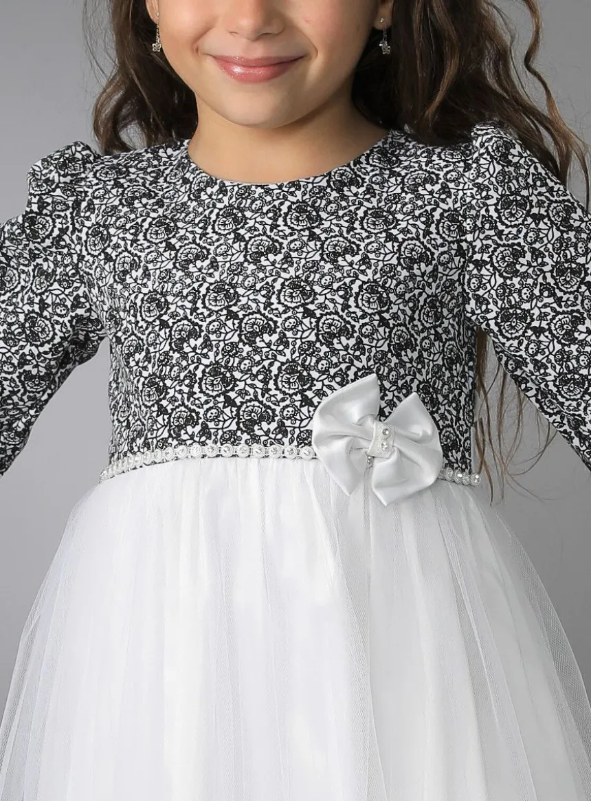 Robe de Cérémonie bébé fille Léonie manches longues