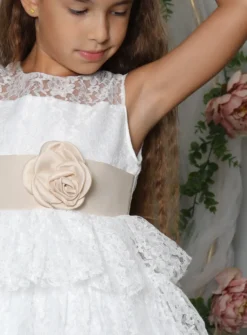 Robe de cérémonie dentelle fille