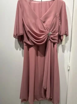 Robe de cérémonie femme grande taille en mousseline
