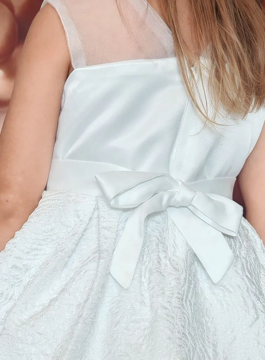 Robe de cérémonie fille broderie et fleurs