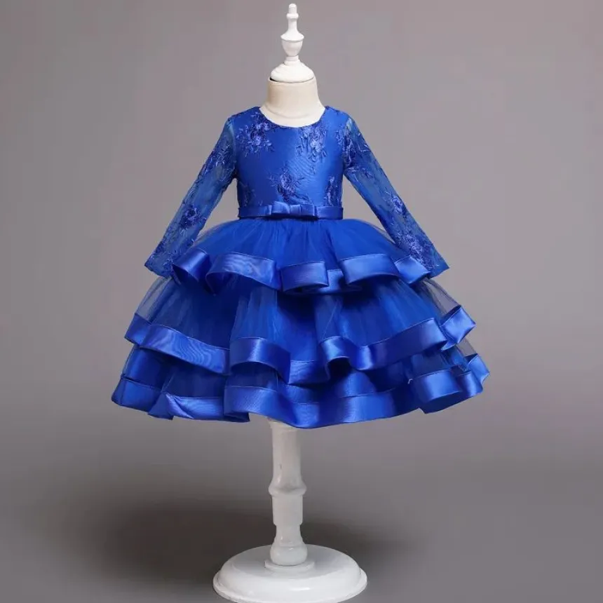 Robe de cérémonie fille manches longues Diane