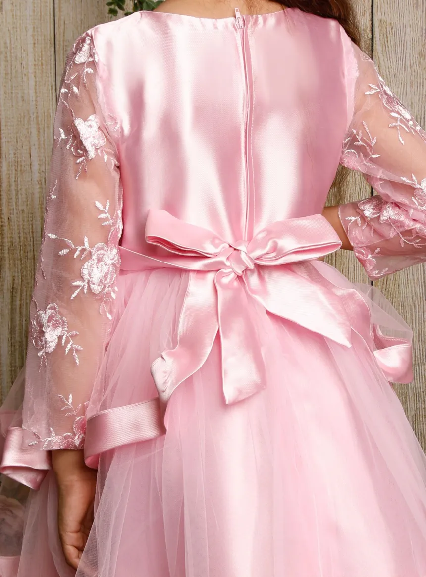 Robe de cérémonie fille manches longues Diane