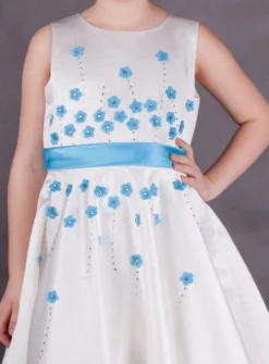 Robe de cérémonie fille Paulina Bleu turquoise 2 ans
