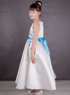Robe de cérémonie fille Paulina Bleu turquoise 2 ans