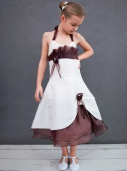Robe de cérémonie fille Suri marron Marron 2 ans