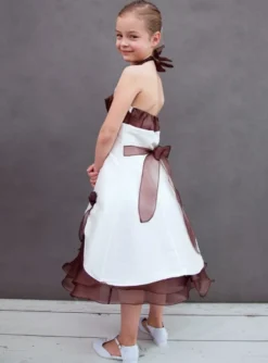 Robe de cérémonie fille Suri marron Marron 2 ans