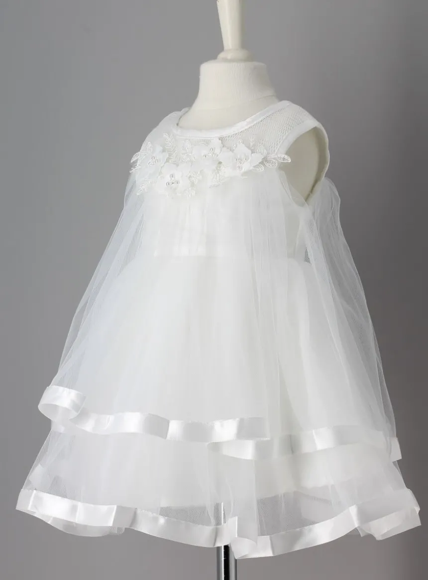 Robe de Cérémonie petite fille Charlotte Ivoire - Ecru 2 ans