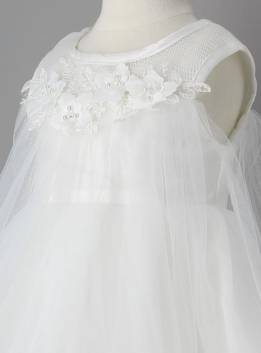 Robe de Cérémonie petite fille Charlotte Ivoire - Ecru 2 ans