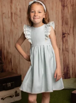 Robe de cérémonie été vert pastel petite fille collection Songe