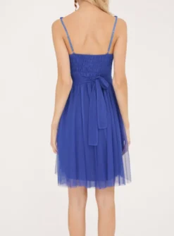 Robe demoiselle d'honneur courte femme tulle et dentelle