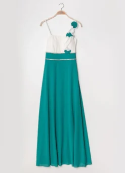 Robe demoiselle d'honneur longue femme mousseline