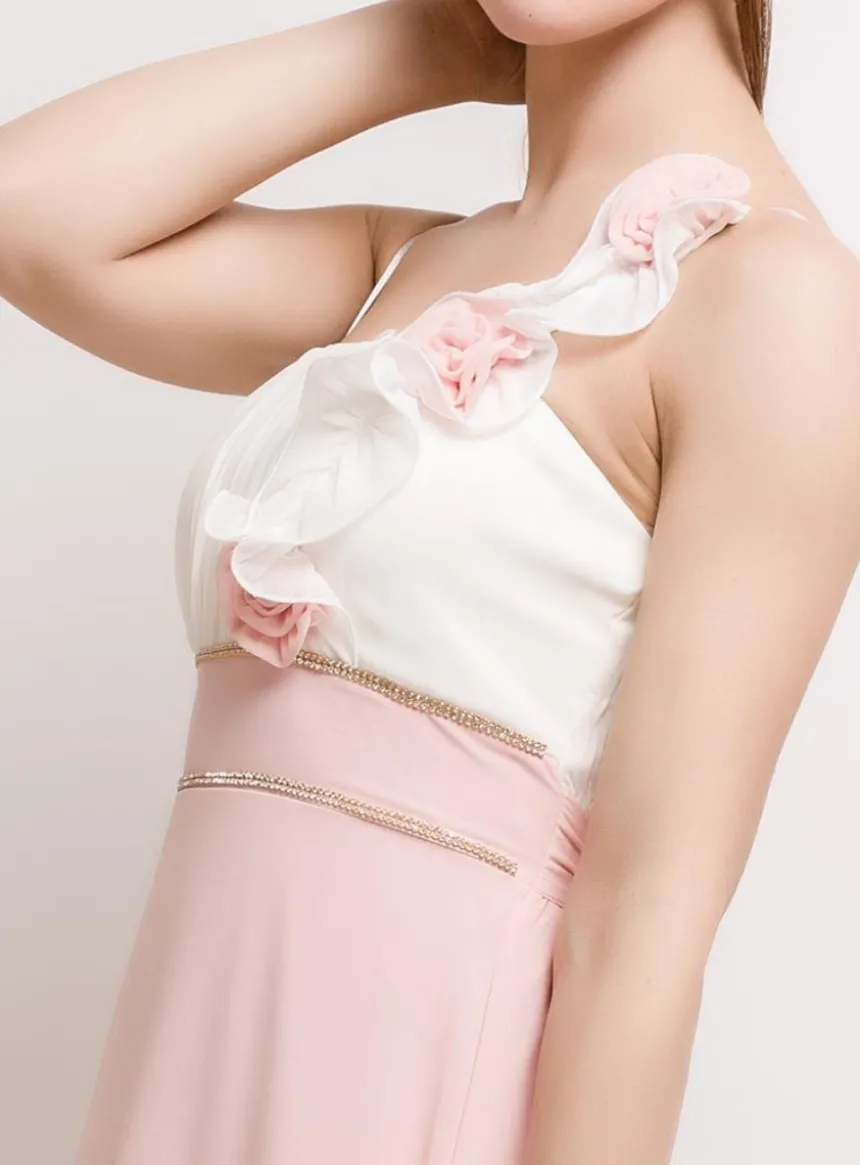 Robe demoiselle d'honneur longue femme mousseline