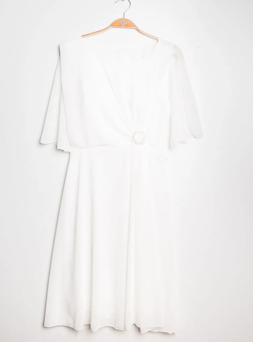 Robe de soirée courte femme cape