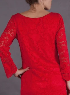 Robe de soirée courte femme en dentelle Lydia
