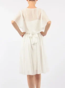 Robe de soirée courte femme grande taille Angélina Ivoire - Ecru TU Grande Taille