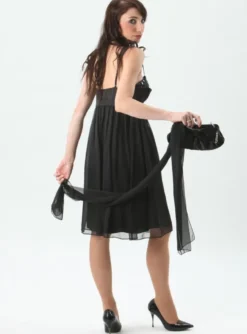 Robe de soirée courte femme Émeline + étole