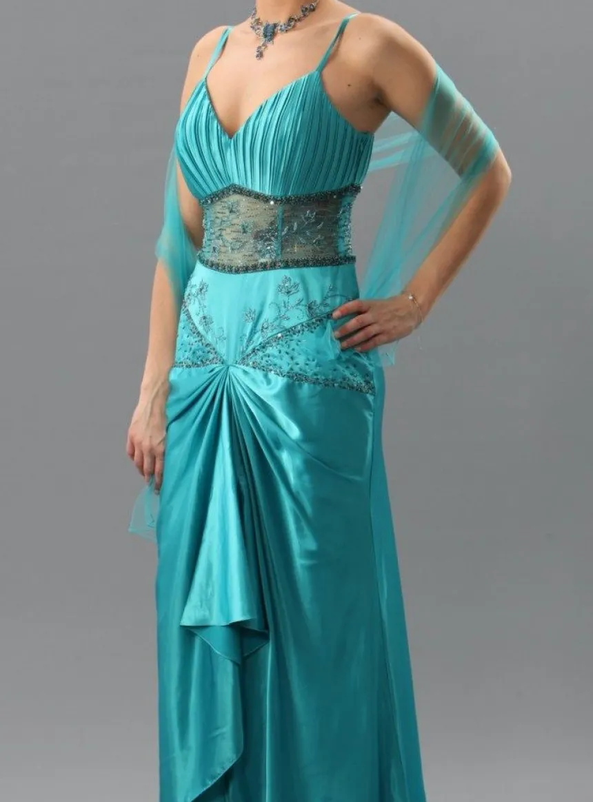 Robe de soirée femme longue Maïssa + étole