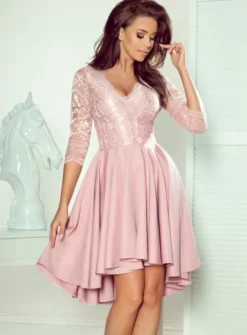 Robe de soirée femme manches dentelle