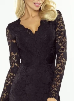 Robe de soirée femme manches longues moulante