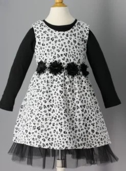 Robe de soirée fille + polo Noir 2 ans