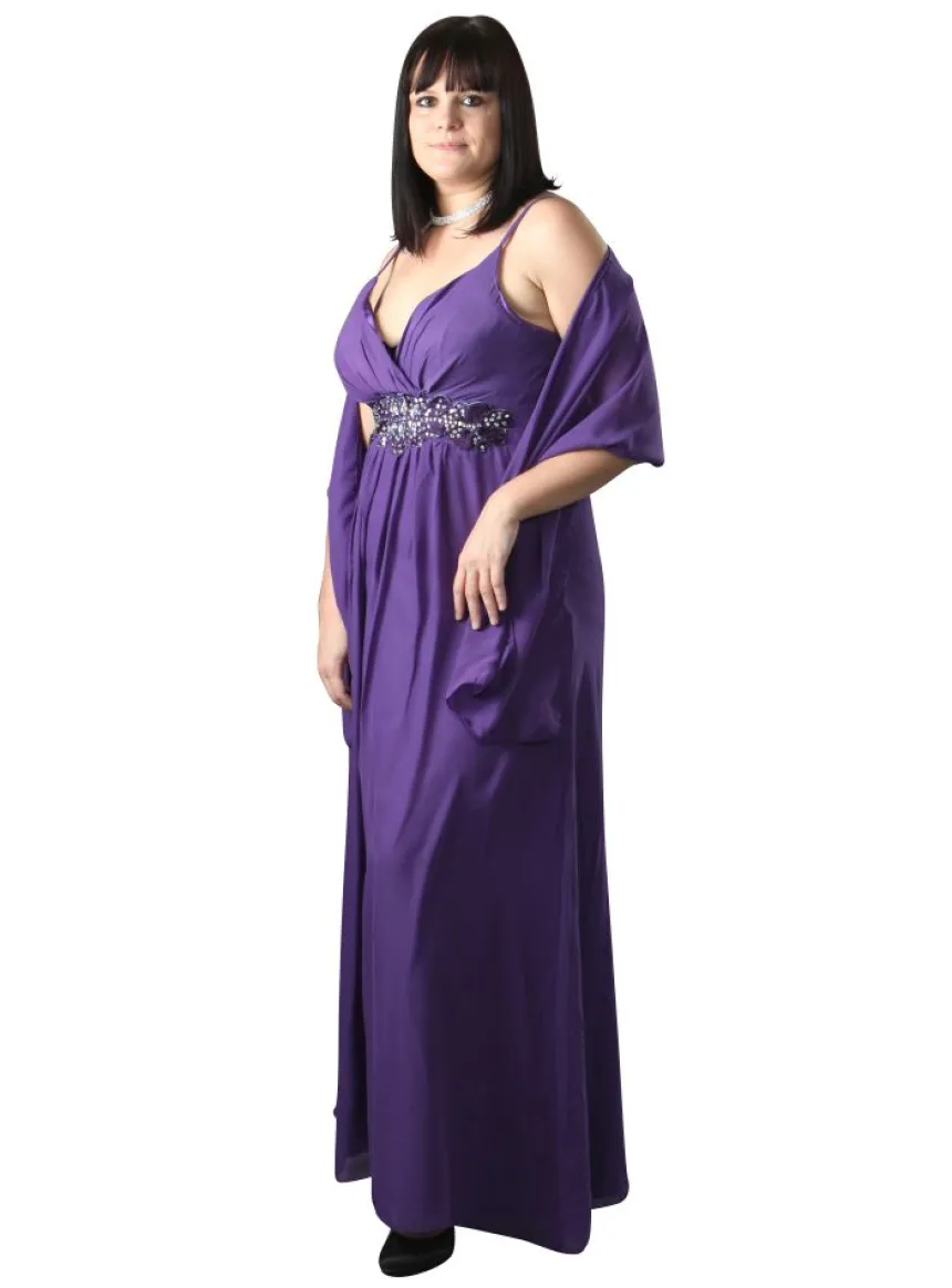Robe de soirée grande taille Gaynor + étole
